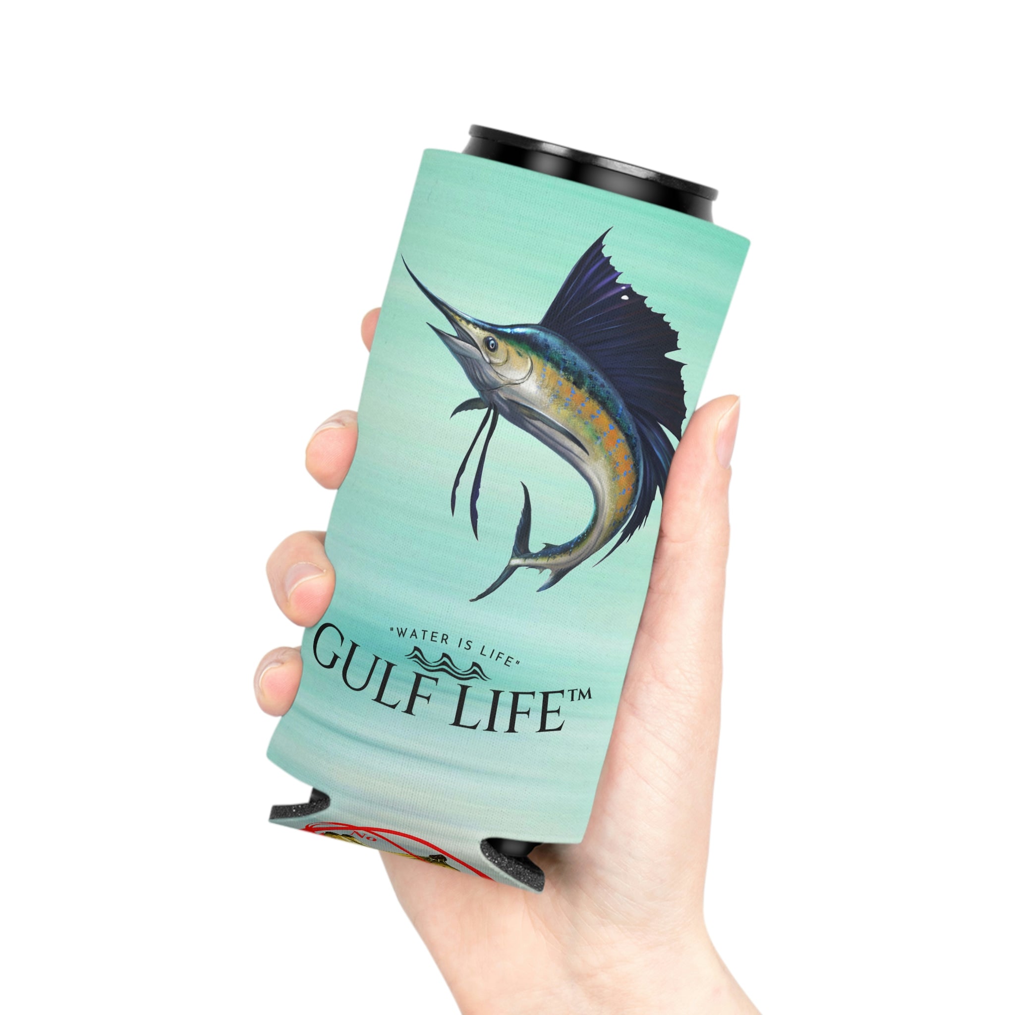 Gulf Life™ ~ Atlantic Sailfish ~ Slim Can & Regular Size Koozie