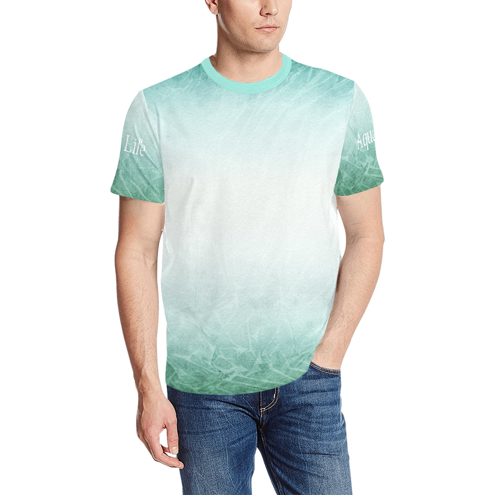 Men's Lightweight Performance Tee ~ Aqua Wash