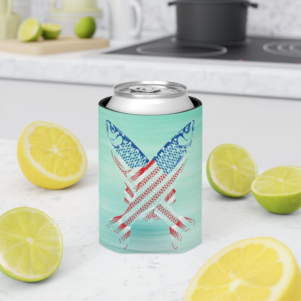 Aqua Life™ ~ Patriotic Series ~ USA Mullet Flag ~ Slim & Regular Can Koozie