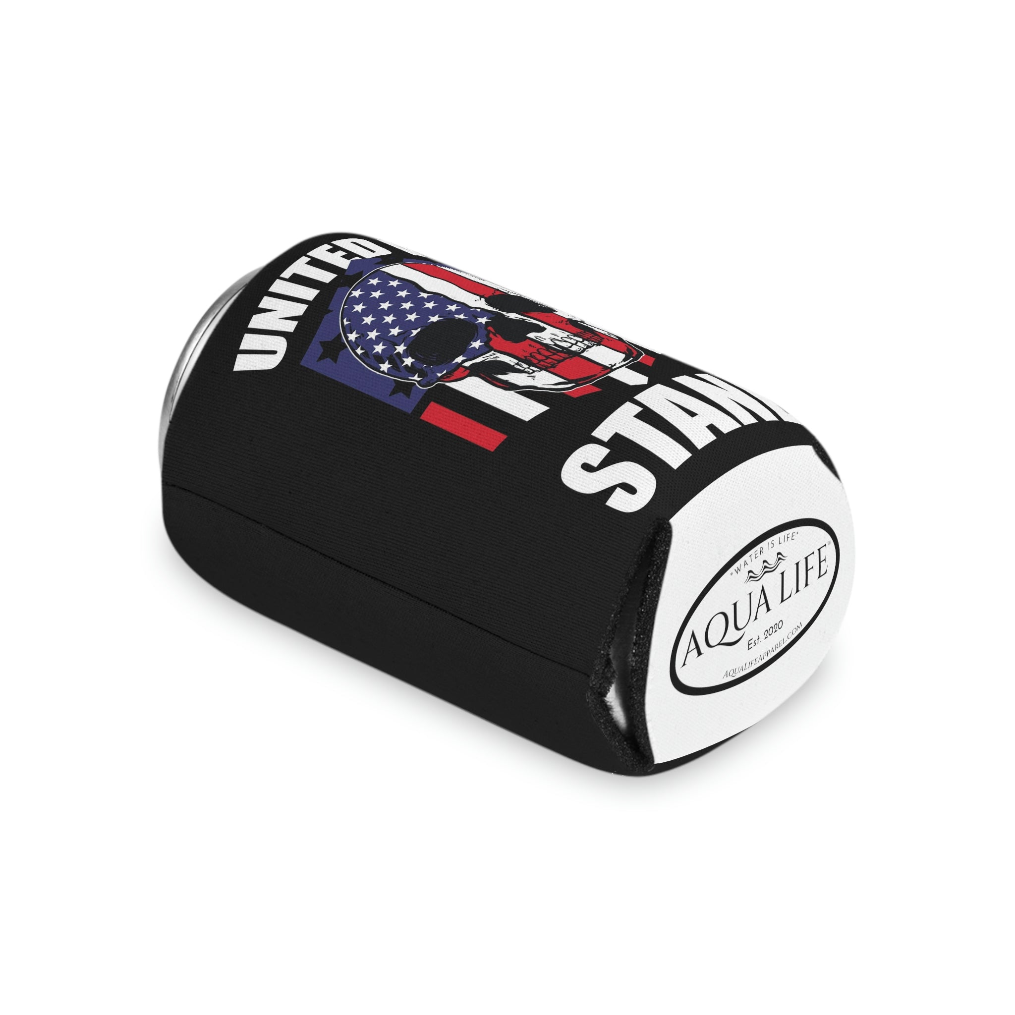 Aqua Life™ ~ Patriotic Series ~ United We Stand - USA Flag~Red Stripe ~ Slim & Regular Can Koozie