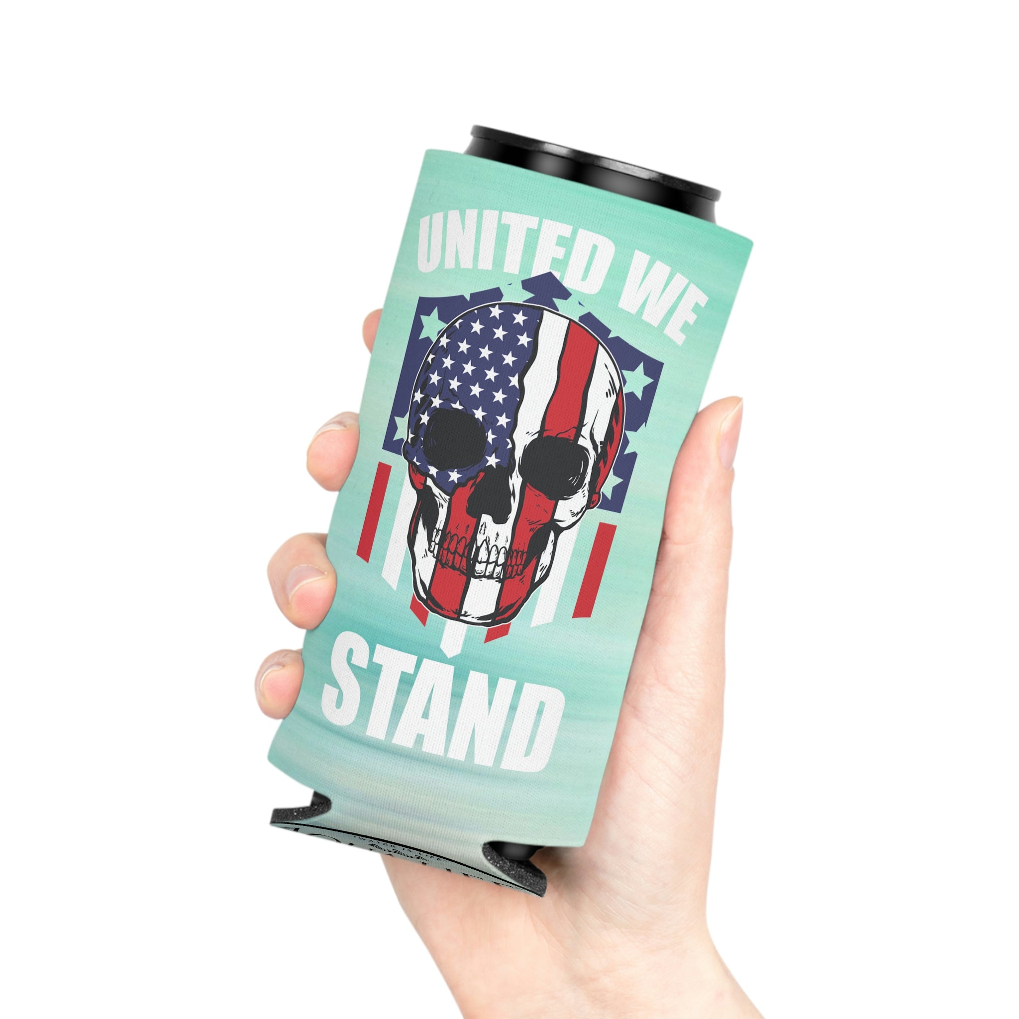 Aqua Life™ ~ Patriotic Series ~ United We Stand ~ USA Marlin ~ Slim & Regular Can Koozie