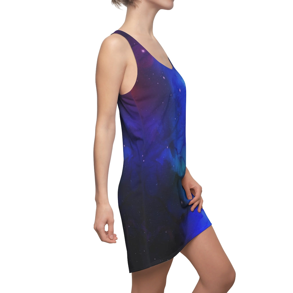 Women's Racerback Dress in Blu-Pur Nebula