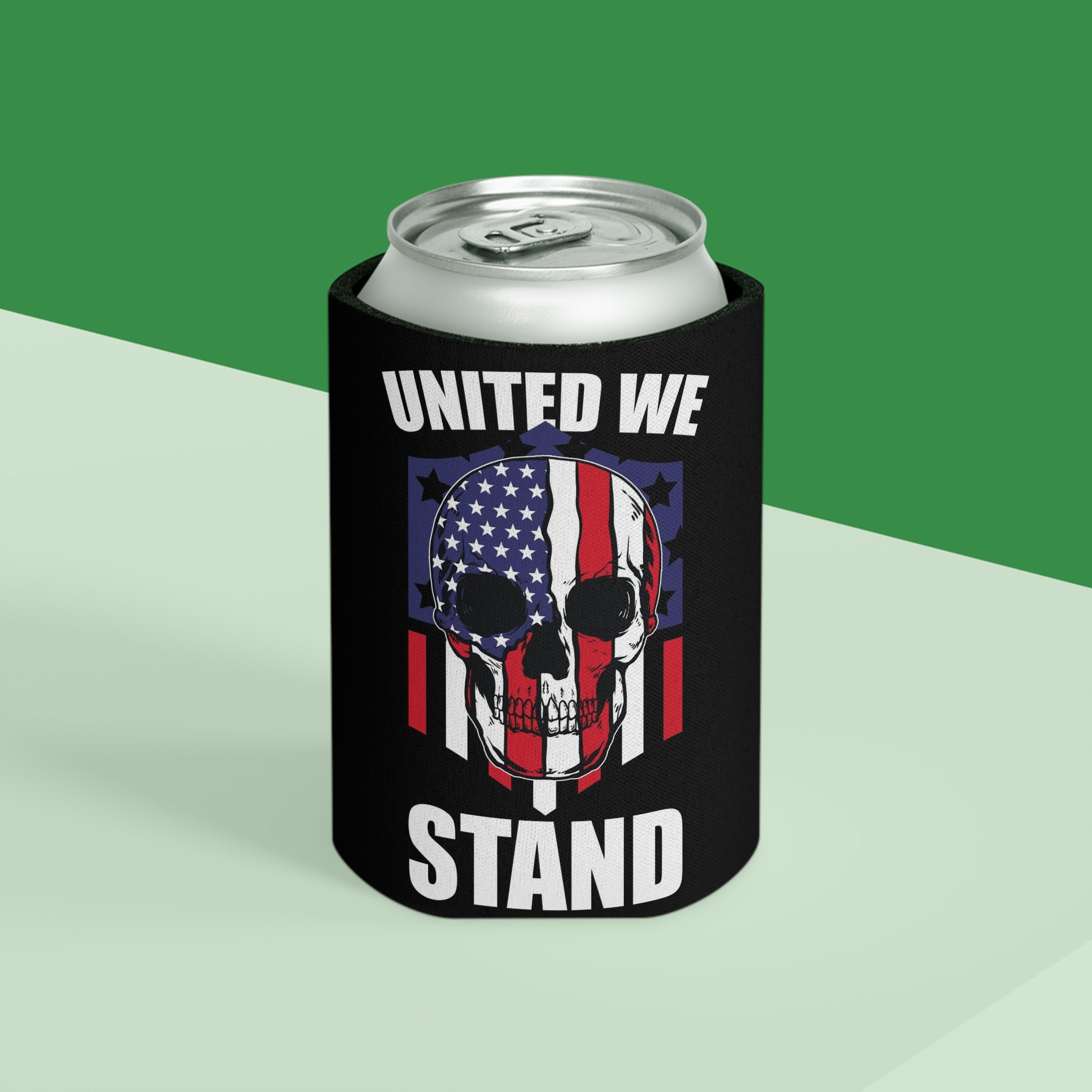 Aqua Life™ ~ Patriotic Series ~ United We Stand - USA Flag~Red Stripe ~ Slim & Regular Can Koozie