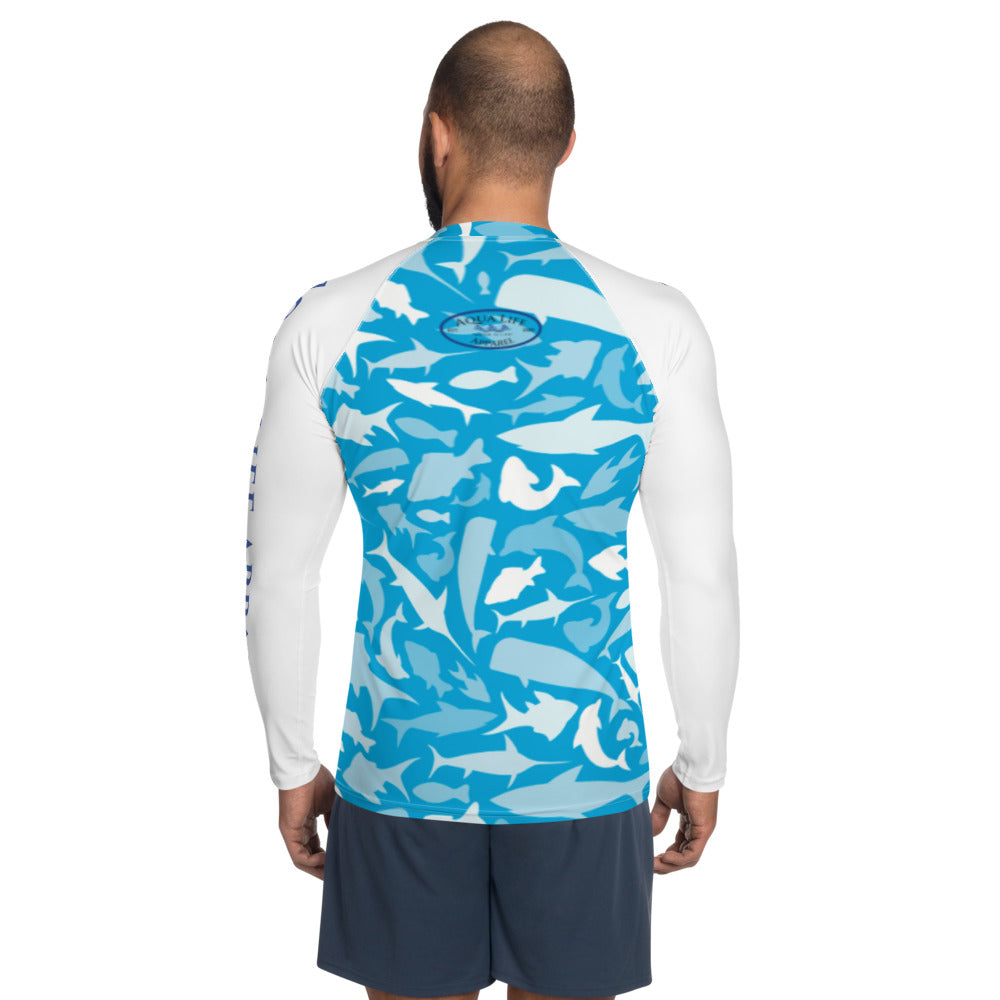 Life is Better On The Water ~ Sharks ~ Men's Rash Guard