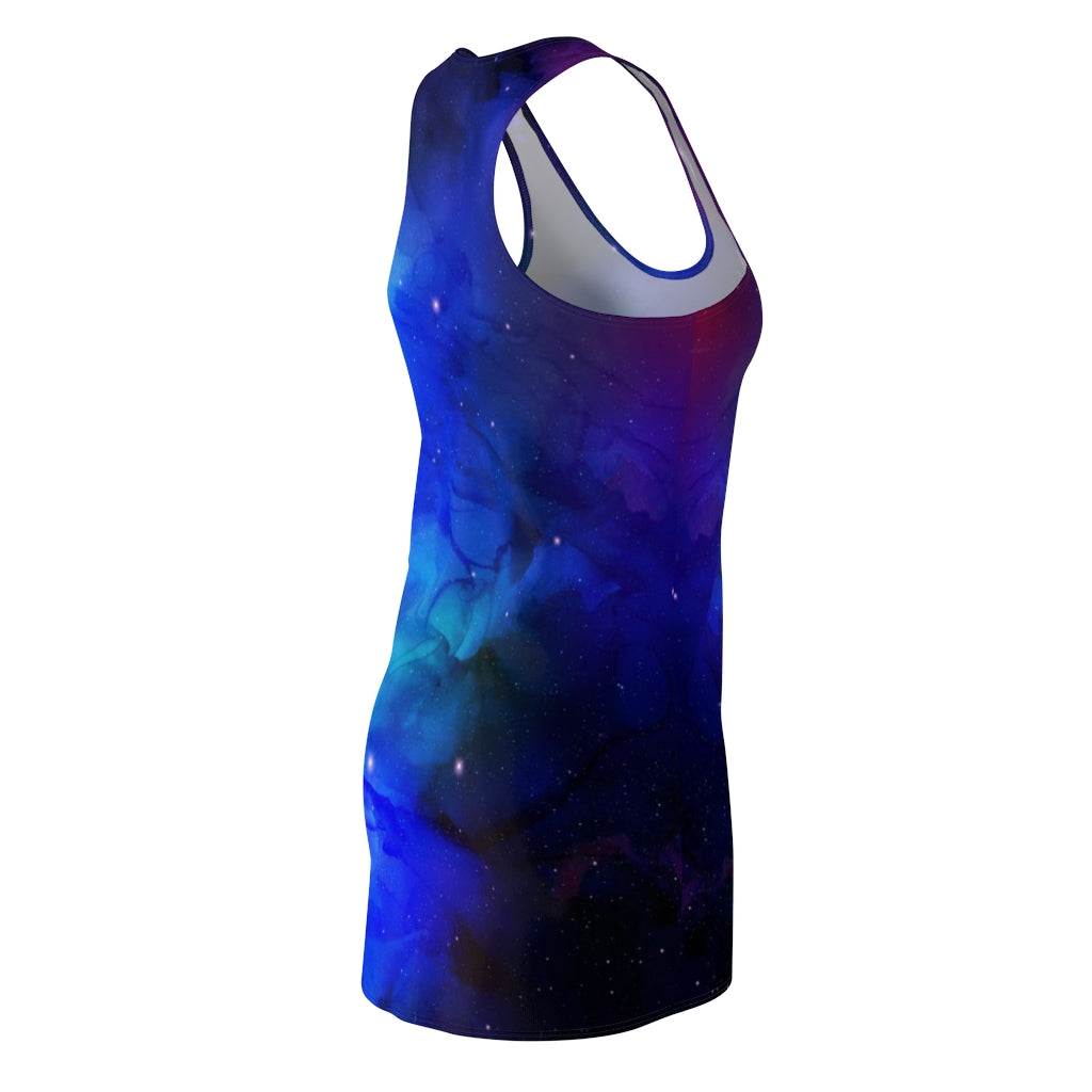 Women's Racerback Dress in Blu-Pur Nebula