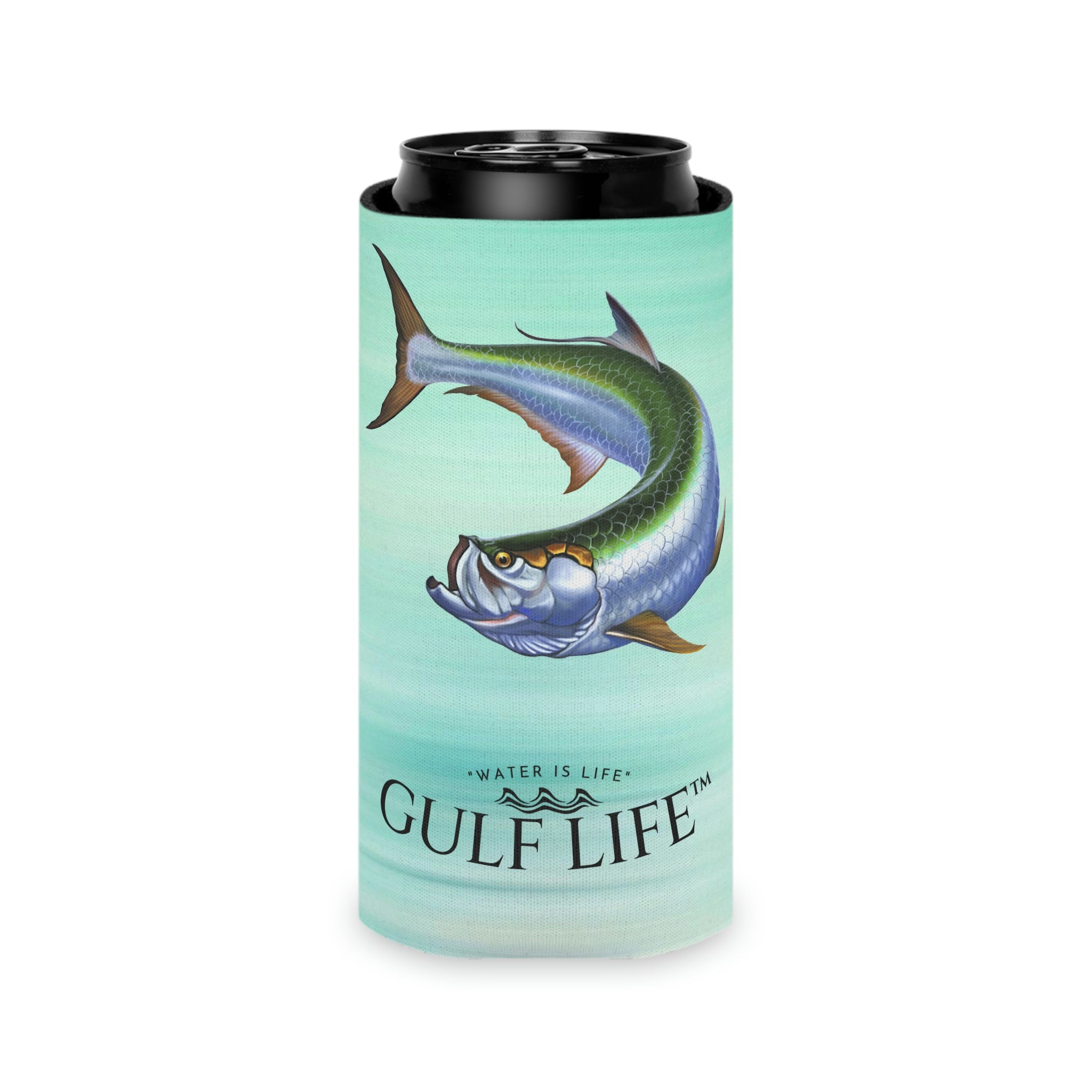 Gulf Life™ ~ Tarpon ~ Slim Can & Regular Size Koozie