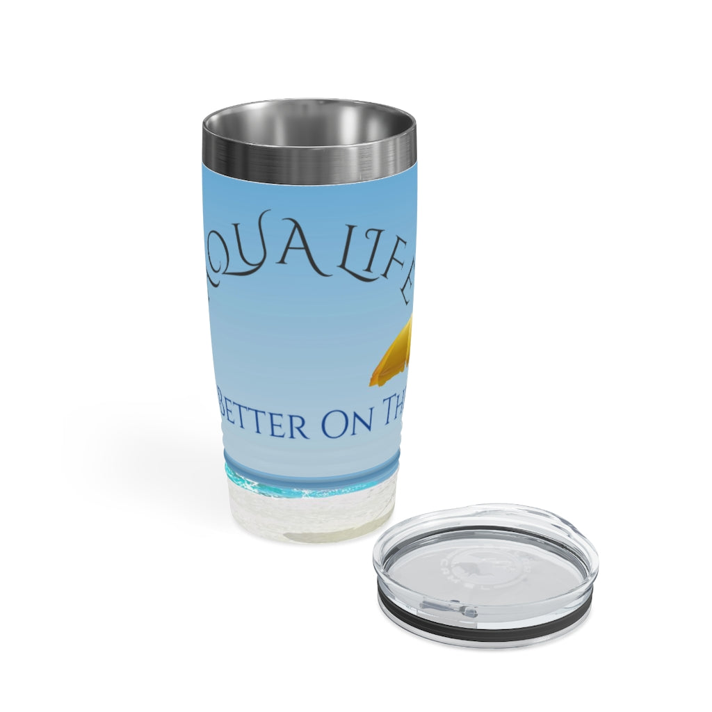 Aqua Life Ringneck Tumbler, 20oz ~ Life Is Better On The Gulf