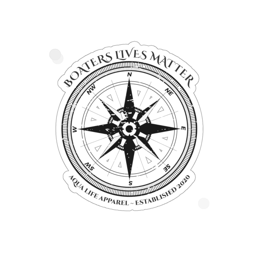 "Boaters Lives Matter" ~ Compass Rose ~ Die-cut Sticker