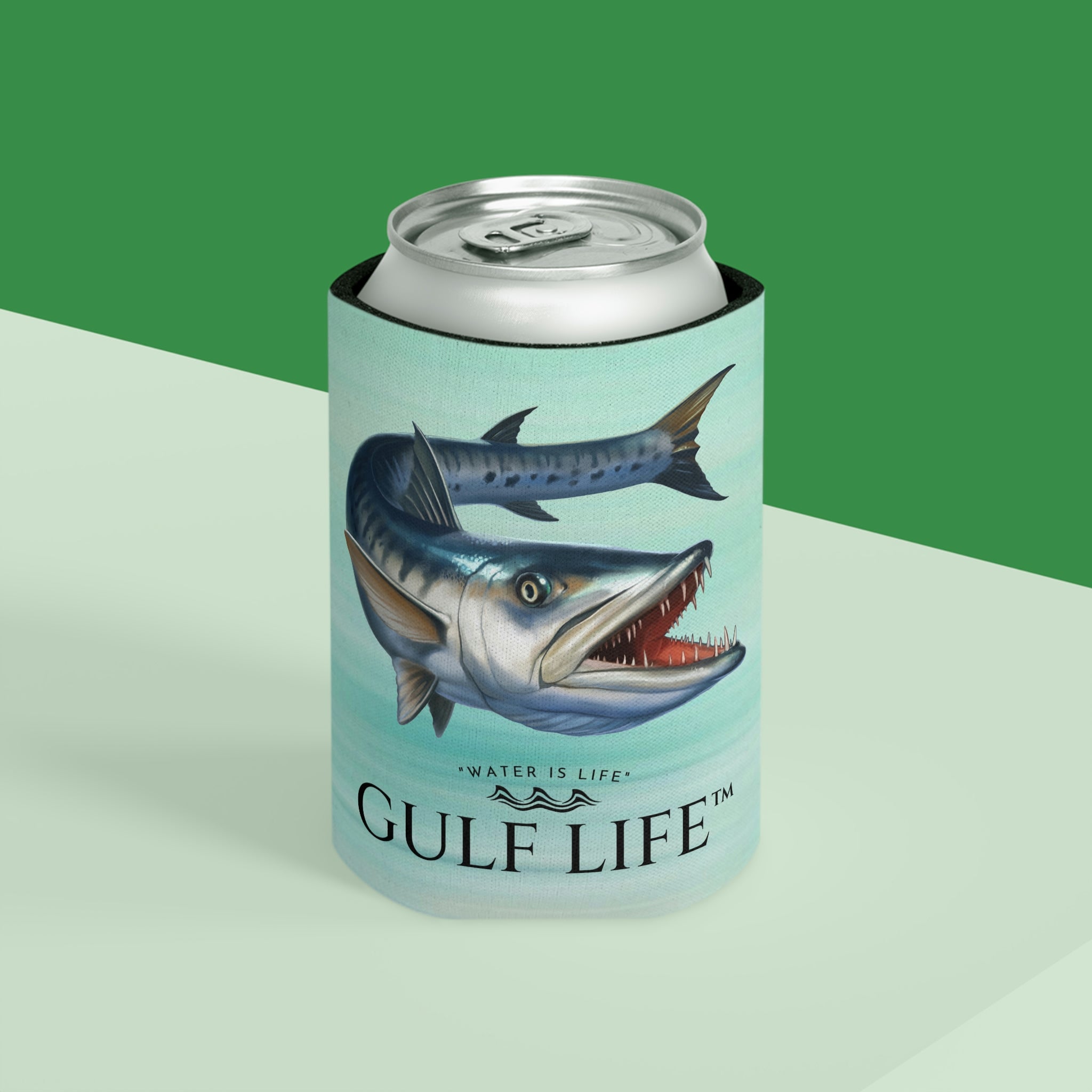 Gulf Life™ ~ Barracuda ~ Slim Can & Regular Size Koozie