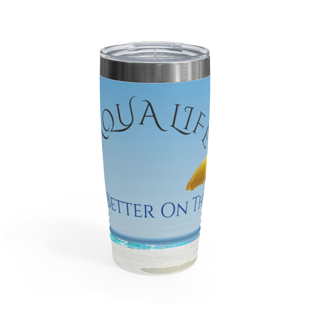 Aqua Life Ringneck Tumbler, 20oz ~ Life Is Better On The Gulf