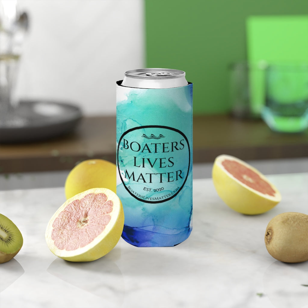 Boaters Lives Matter  with Seal ~ Slim Can Cooler