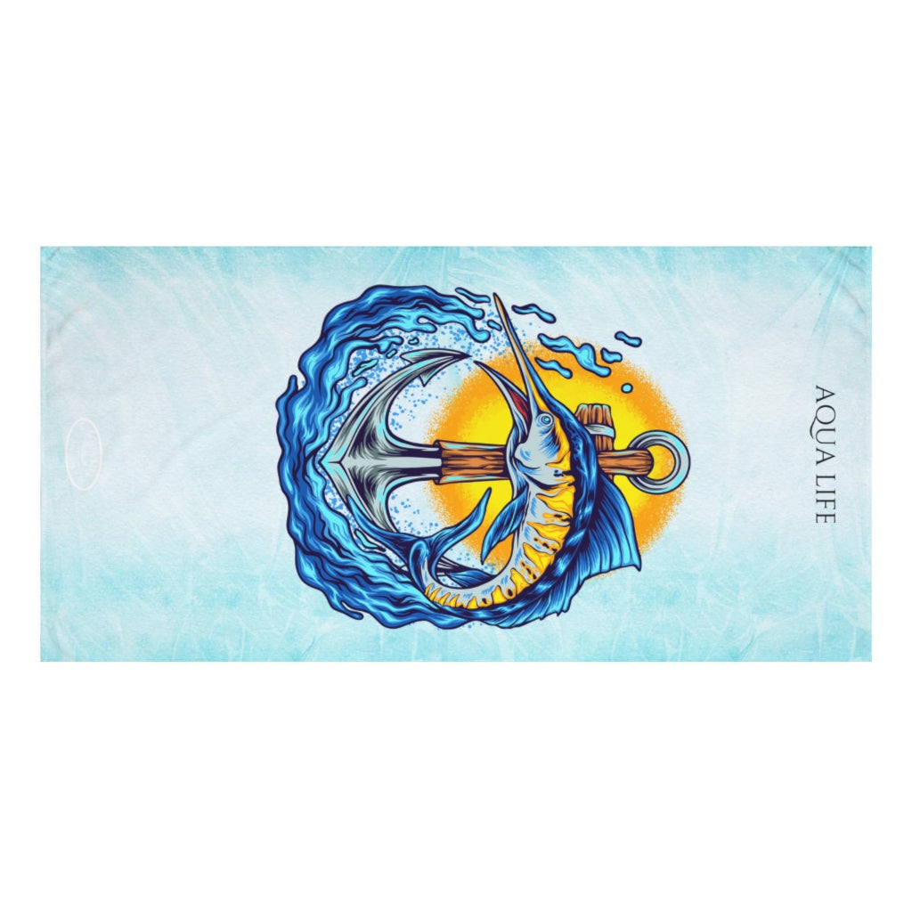 Aqua Life - Grand Marlin ~ Beach Towel, 30x60