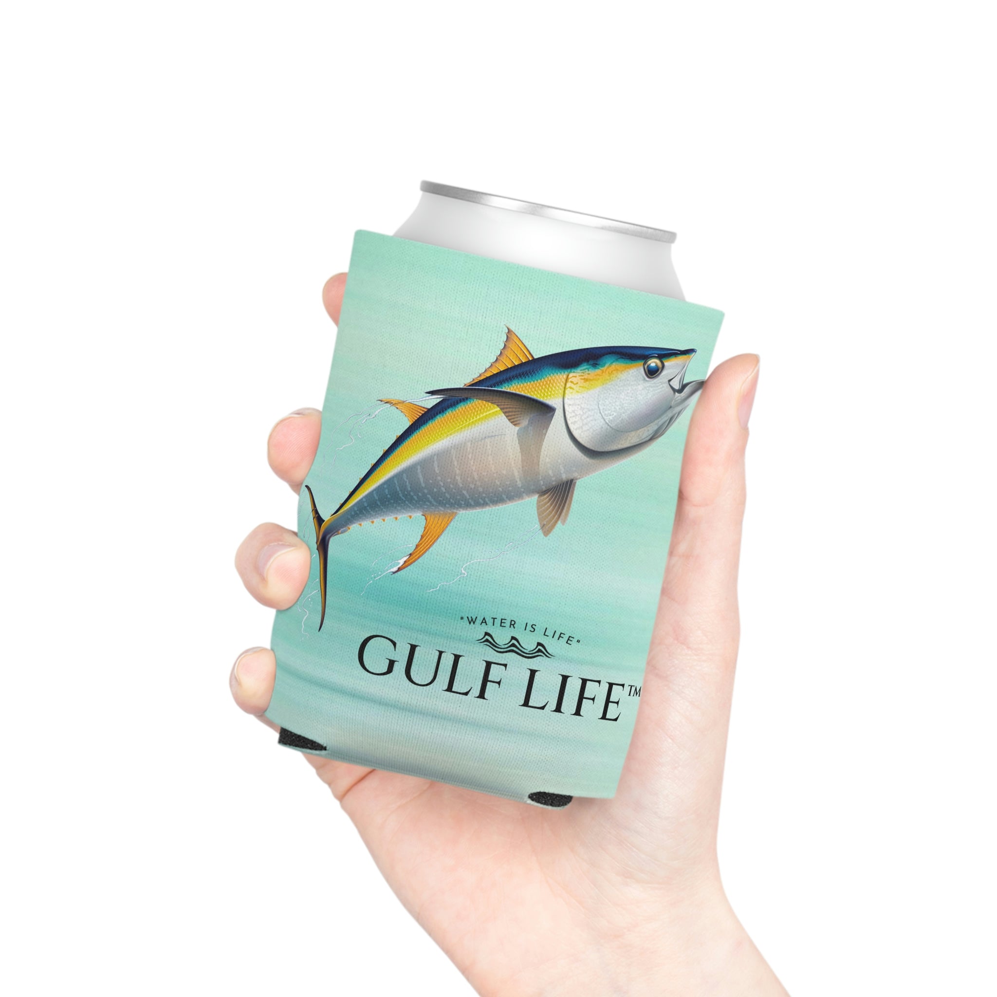 Gulf Life™ ~ Yellowfin Tuna ~ Slim Can & Regular Size Koozie