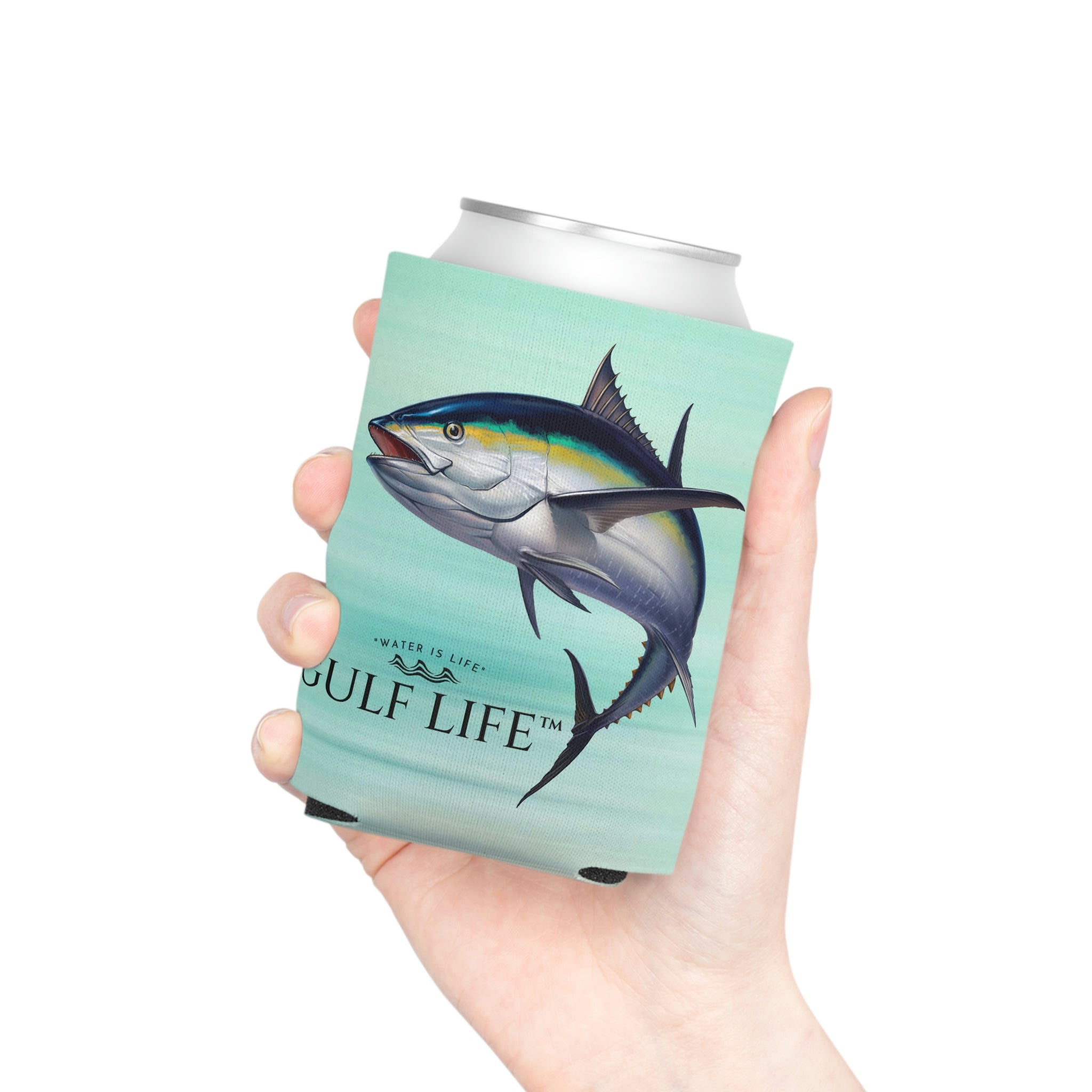 Gulf Life™ ~ Blackfin Tuna ~ Slim Can & Regular Size Koozie