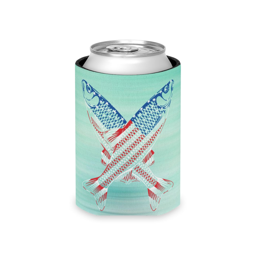 Aqua Life™ ~ Patriotic Series ~ USA Mullet Flag ~ Slim & Regular Can Koozie