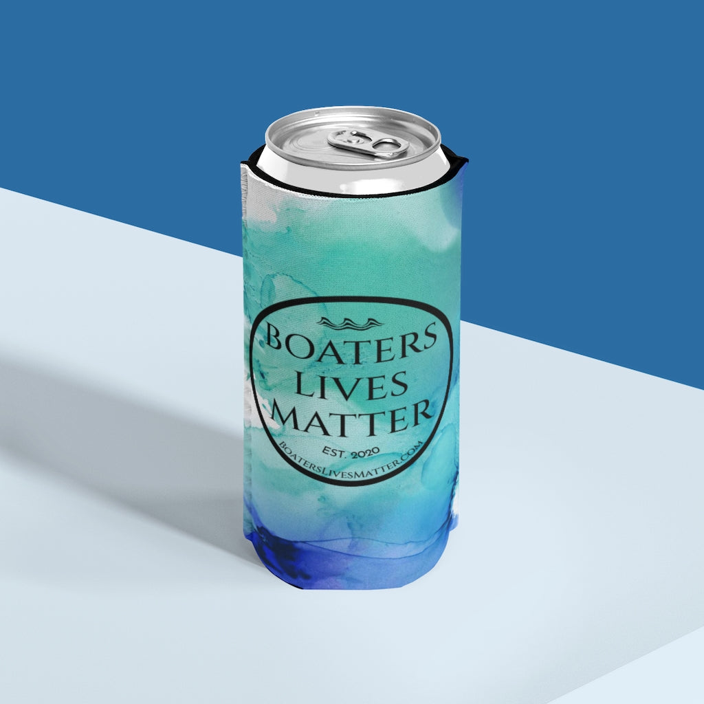 Boaters Lives Matter  with Seal ~ Slim Can Cooler