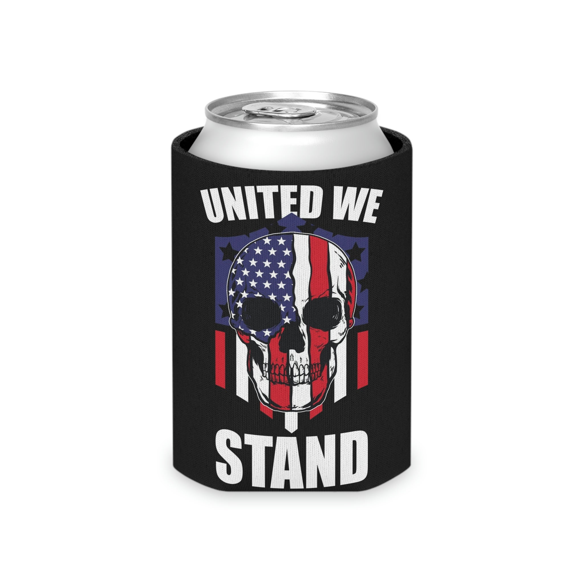 Aqua Life™ ~ Patriotic Series ~ United We Stand - USA Flag~Red Stripe ~ Slim & Regular Can Koozie