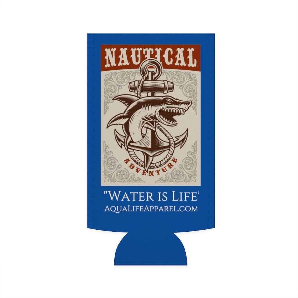 Aqua Life ≈ 12oz Slim Can Cooler ~"Water Is Life"