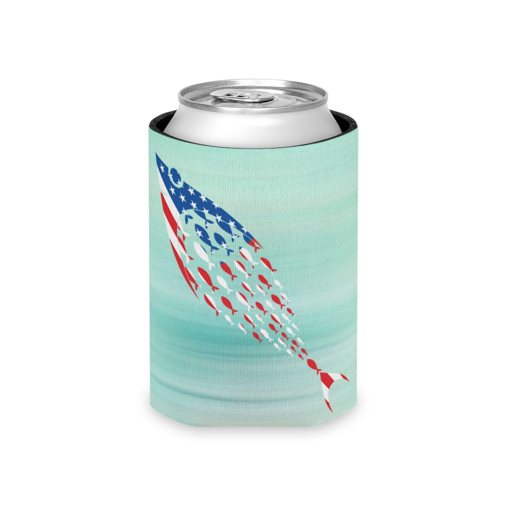 Aqua Life™ ~ Patriotic Series ~ USA Tuna Flag ~ Slim Can Koozie