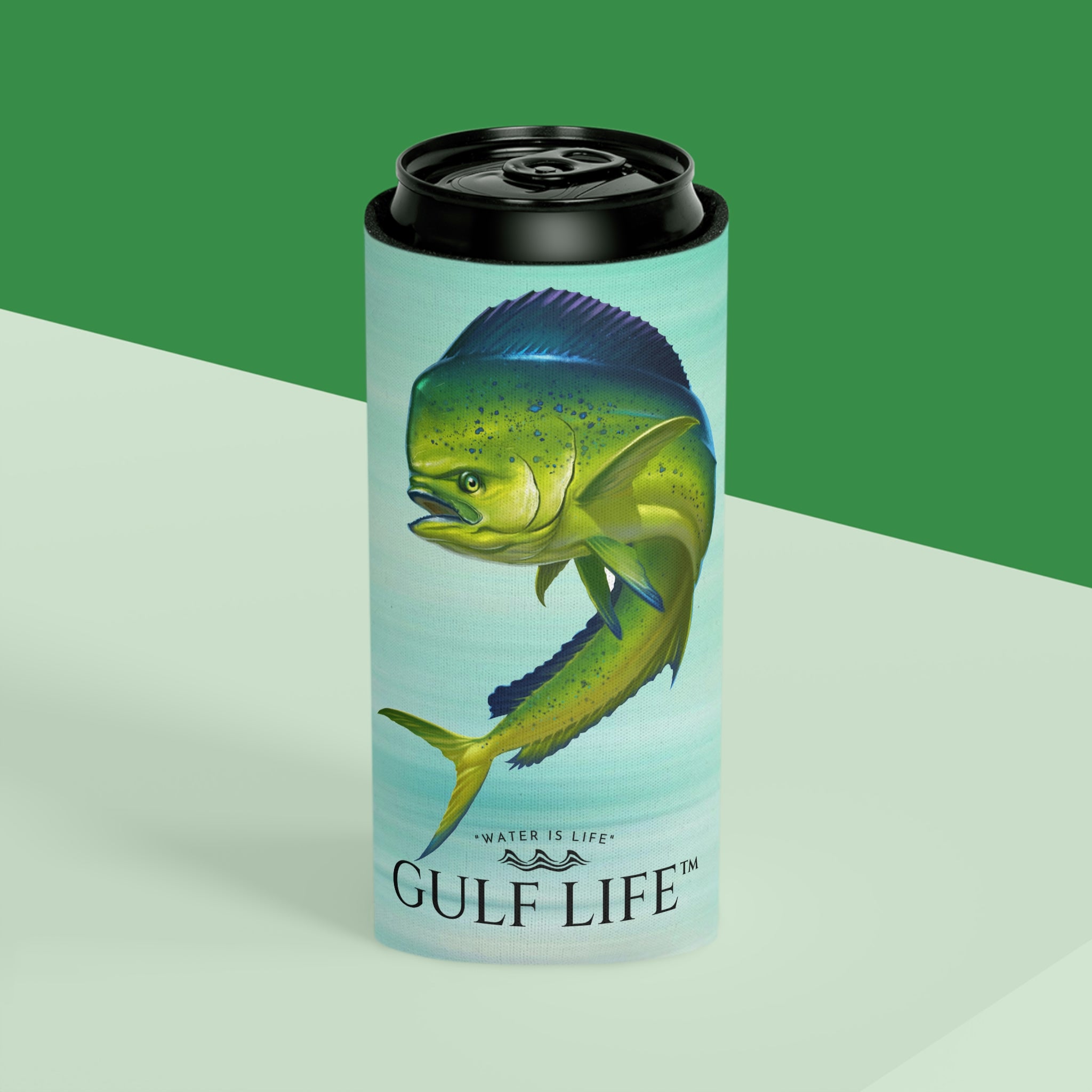 Gulf Life™ ~ Mahi ~ Slim Can & Regular Size Koozie