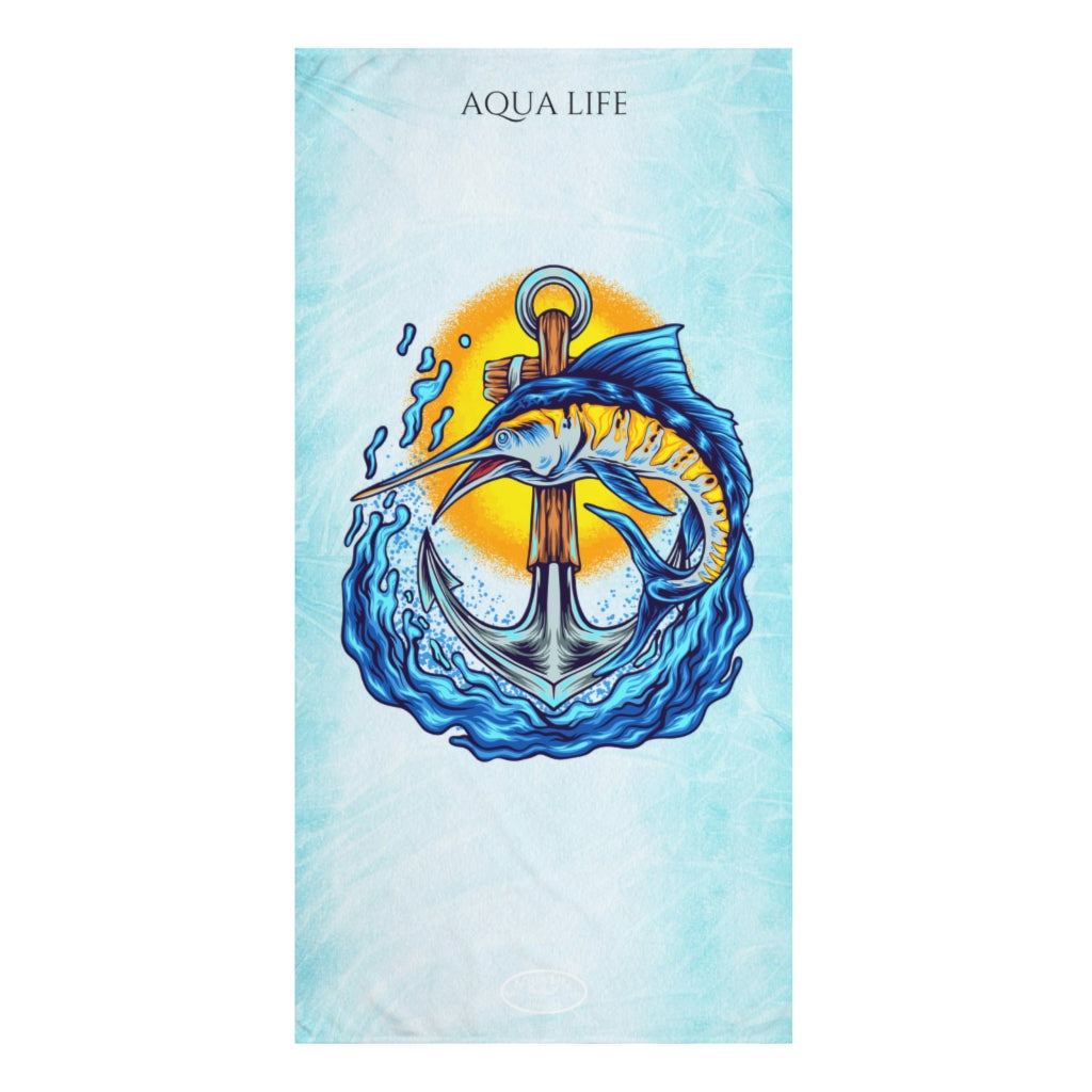 Aqua Life - Grand Marlin ~ Beach Towel, 30x60