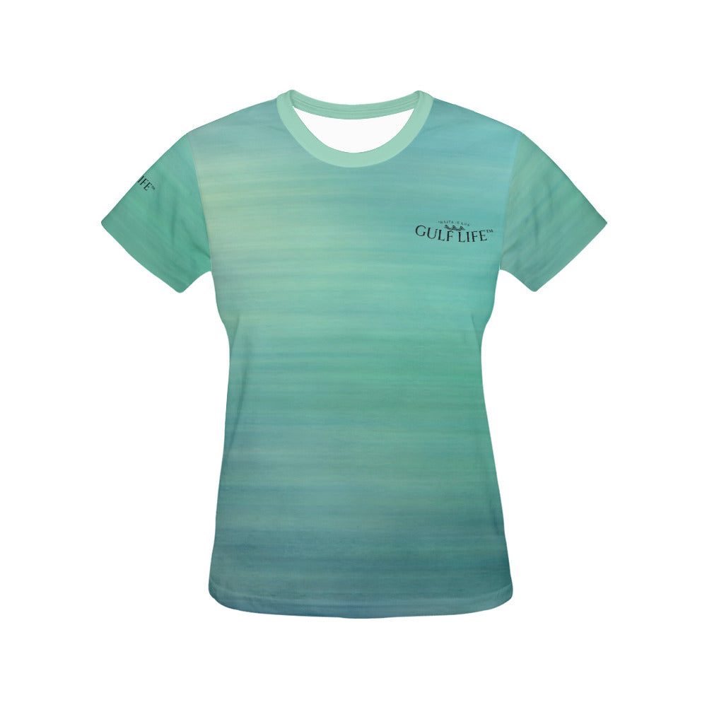 Ladies Performance Tee ~ Blackfin Tuna in Emerald Wash