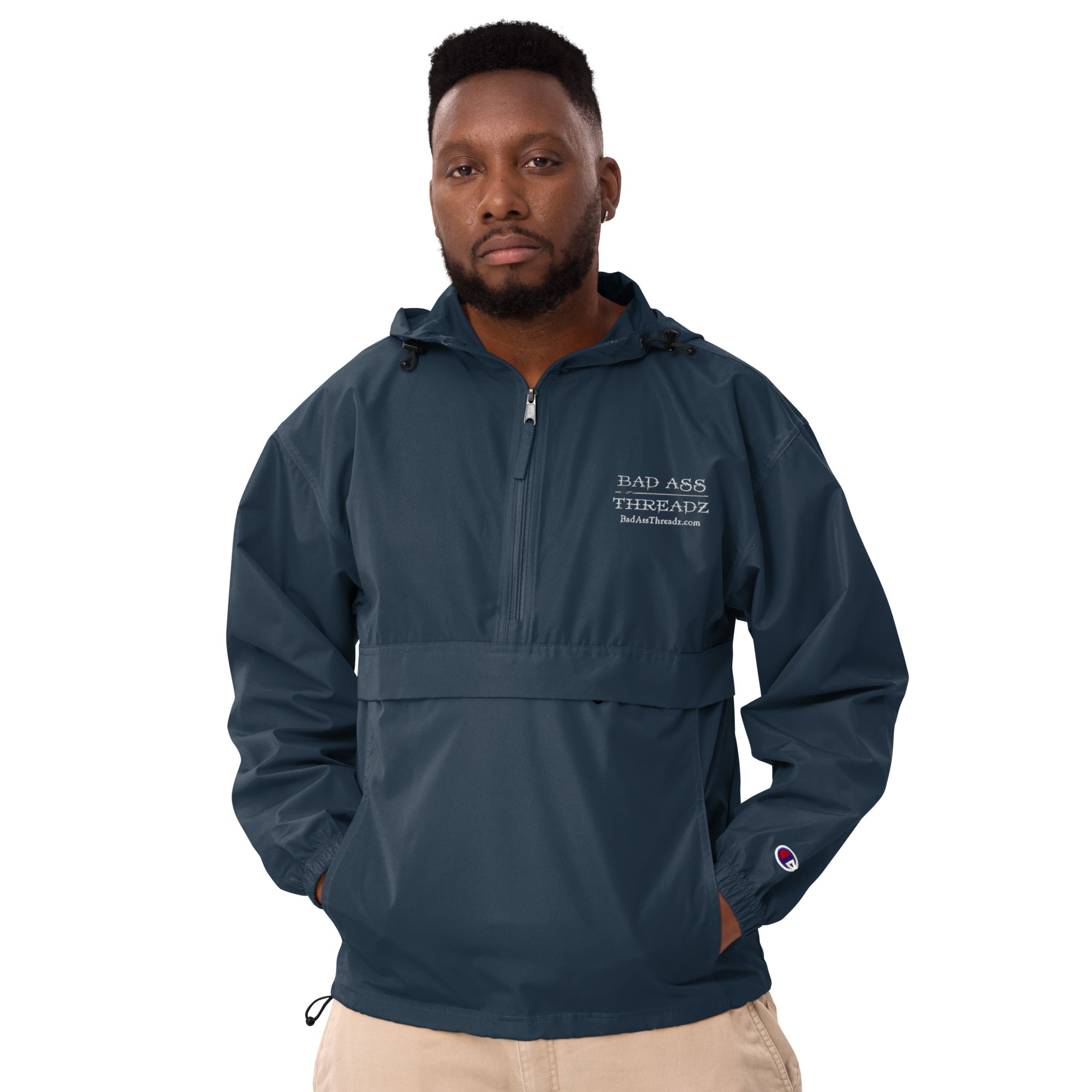 Bad Ass Threadz ~ Embroidered Champion Packable Jacket