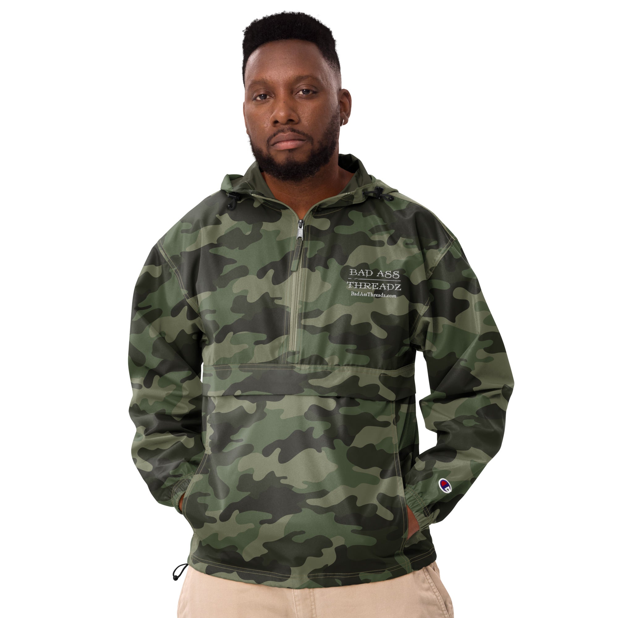 Bad Ass Threadz ~ Embroidered Champion Packable Jacket