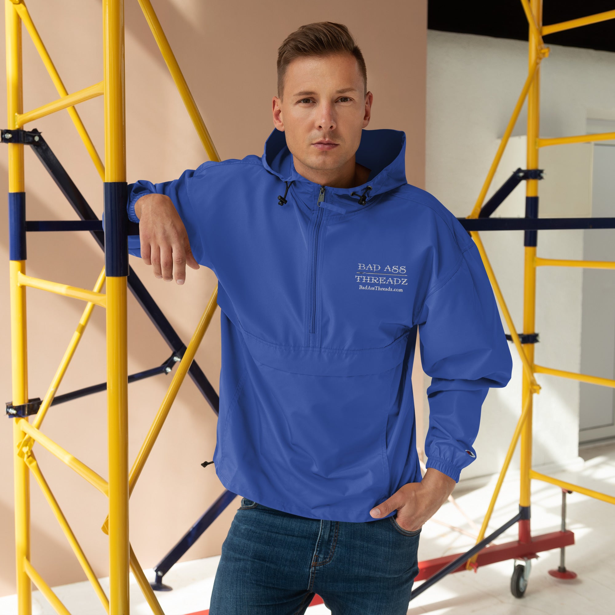 Bad Ass Threadz ~ Embroidered Champion Packable Jacket