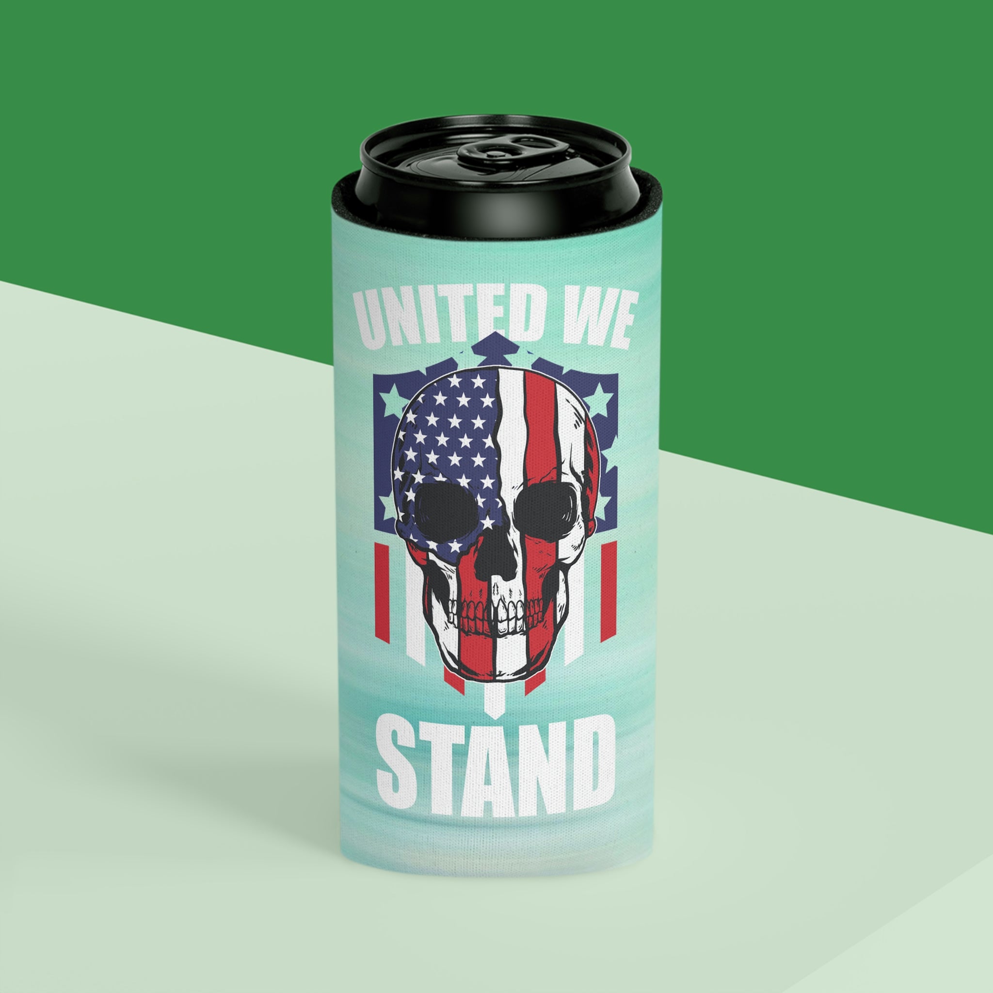 Aqua Life™ ~ Patriotic Series ~ United We Stand ~ USA Marlin ~ Slim & Regular Can Koozie