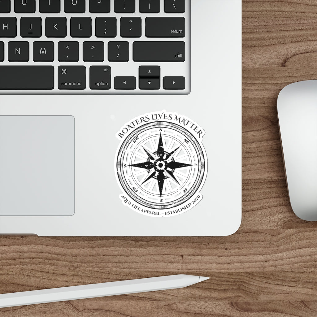 "Boaters Lives Matter" ~ Compass Rose ~ Die-cut Sticker