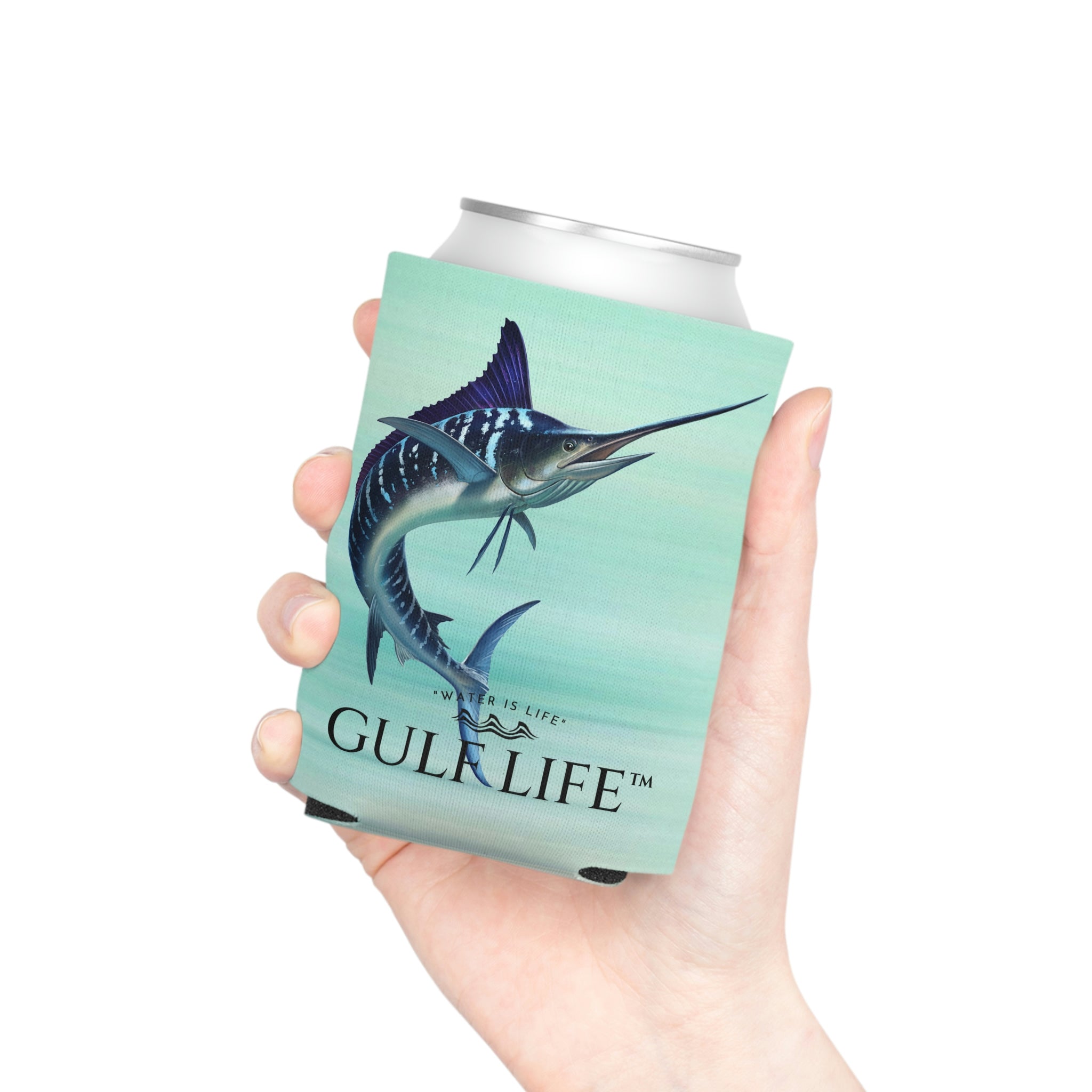 Gulf Life™ ~ Striped Marlin ~ Slim Can & Regular Size Koozie