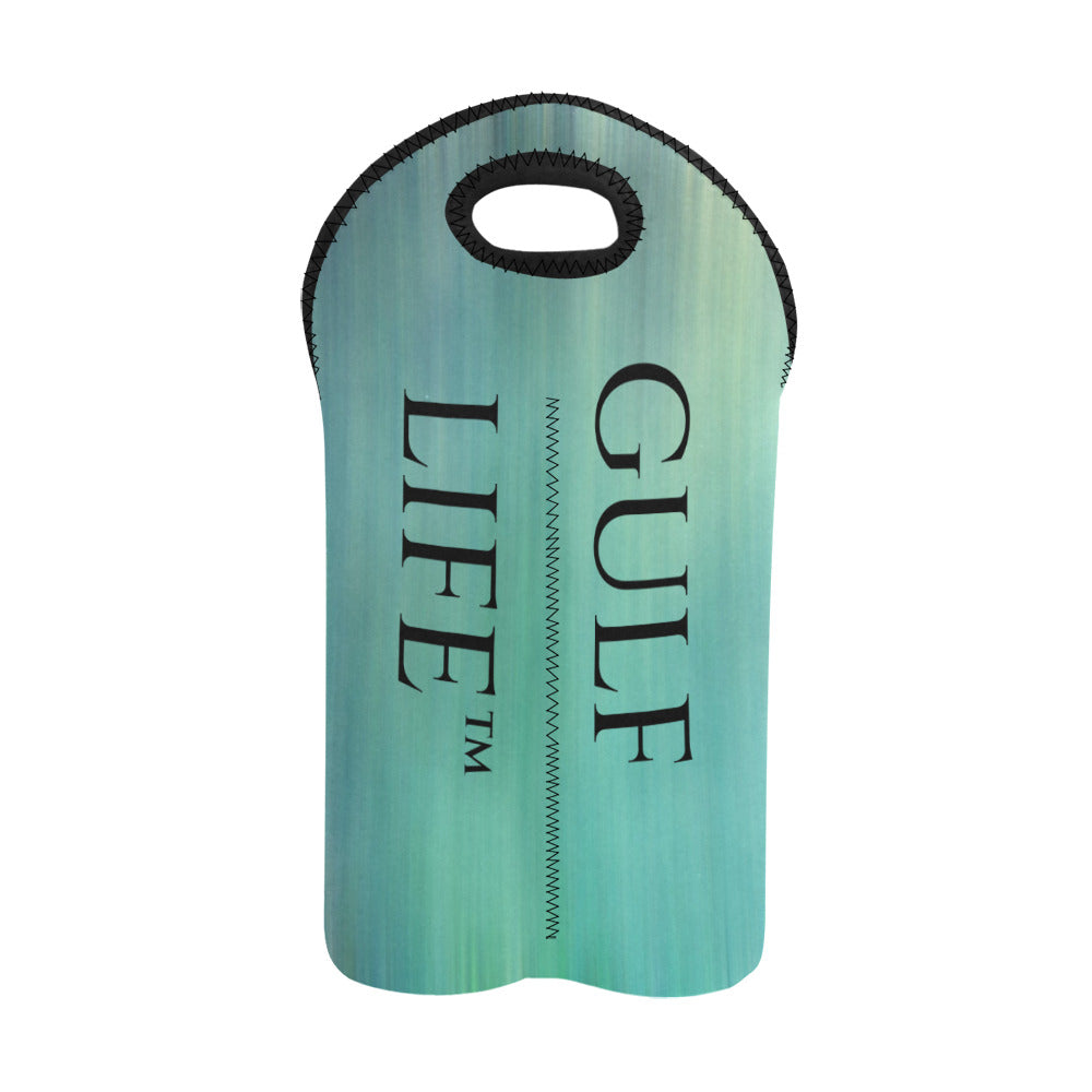 Aqua Life Tarpon ~ Double Wine Koozie Emerald Green Wash 2-Bottle Neoprene Wine Bag