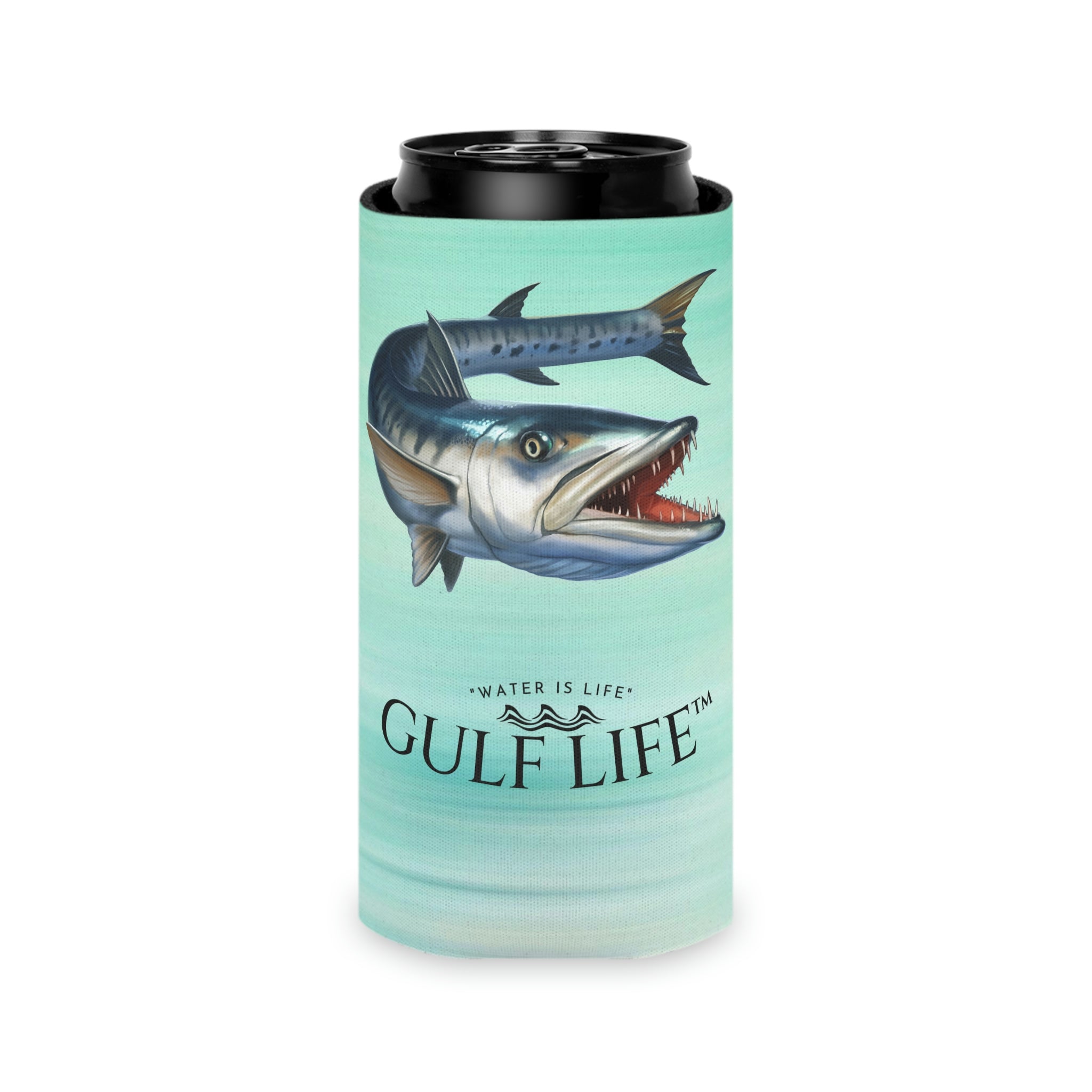 Gulf Life™ ~ Barracuda ~ Slim Can & Regular Size Koozie