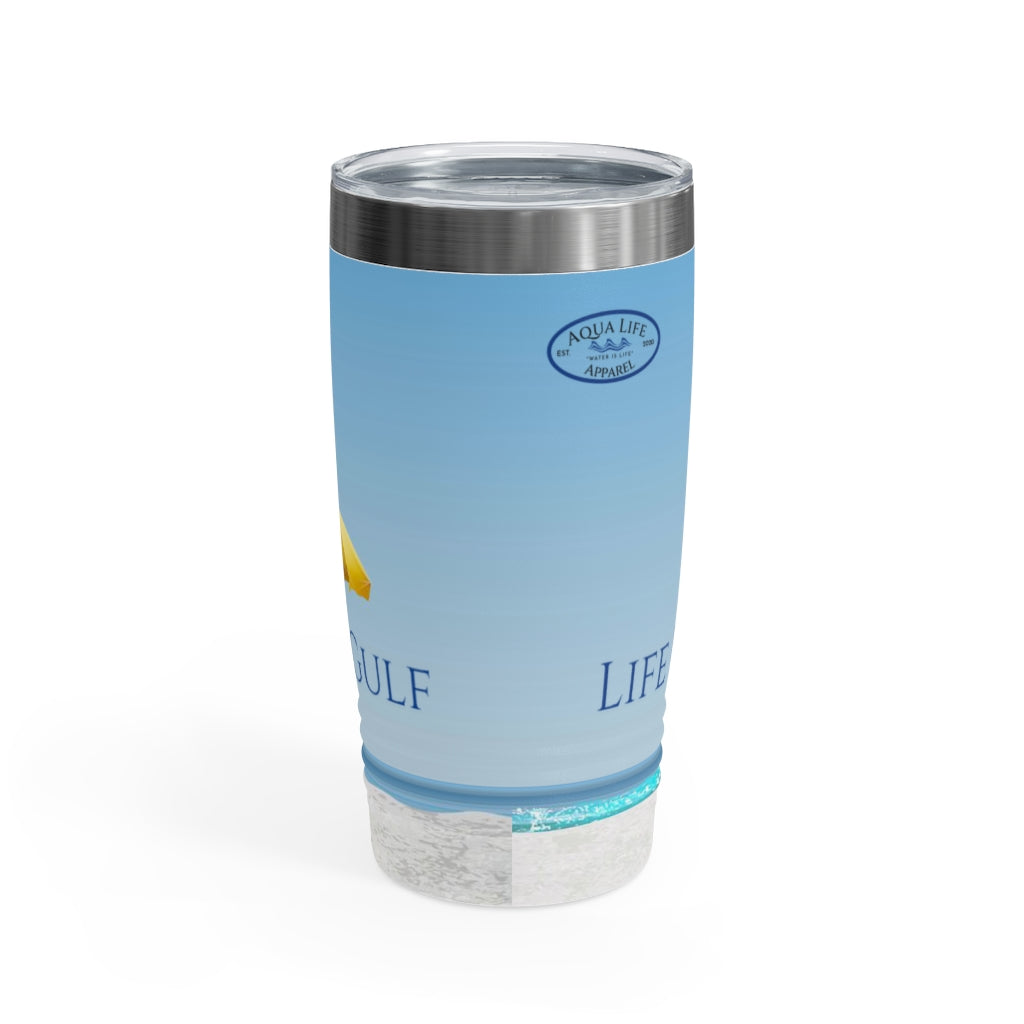 Aqua Life Ringneck Tumbler, 20oz ~ Life Is Better On The Gulf