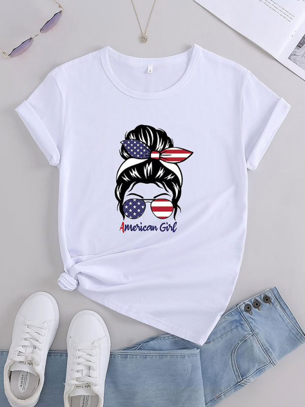 Women's Mom'S Graphic Print Crew Neck Short Sleeve T-Shirt